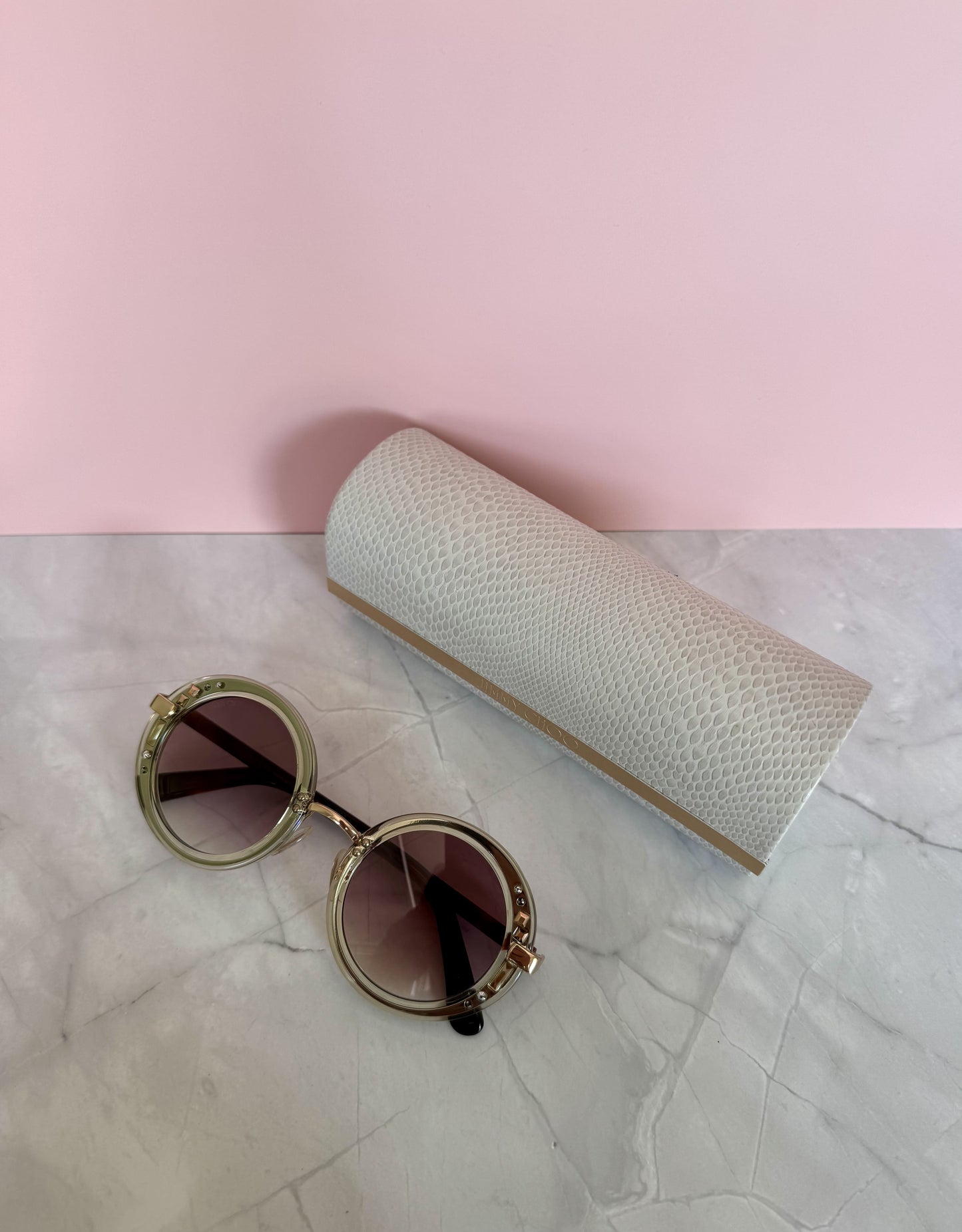 runde rosa Jimmy Choo